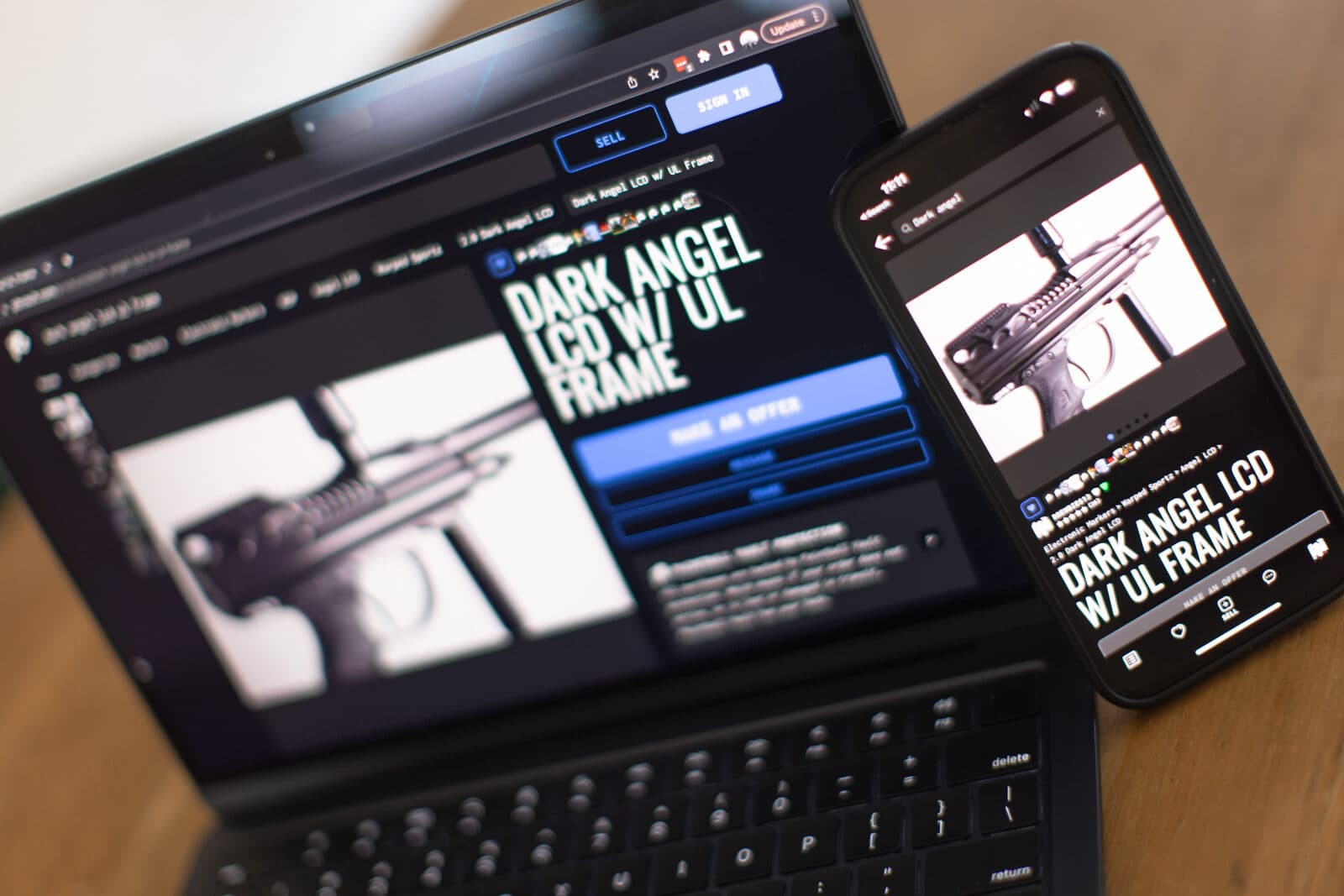 Paintball Vault app — checkout